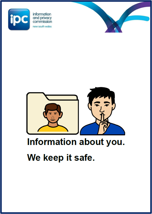 Information about you - We keep it safe Easy English image