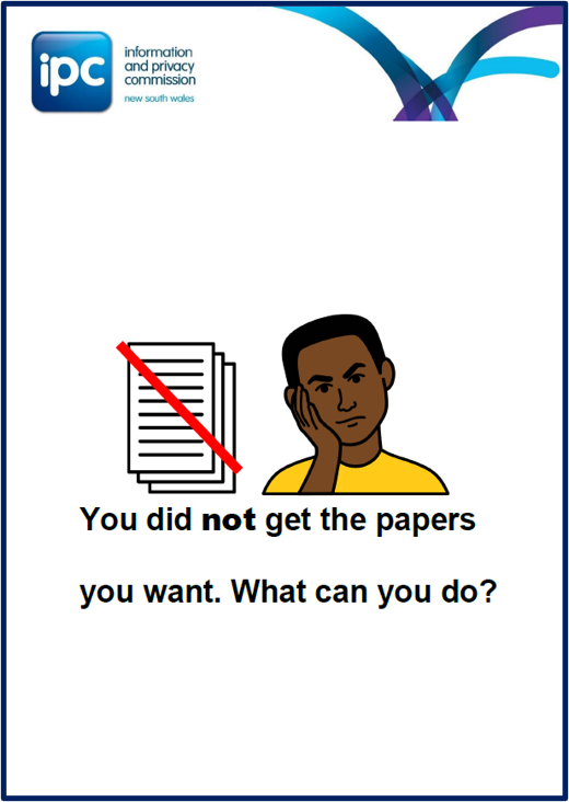 You did not get the papers you want - what can you do Easy English image