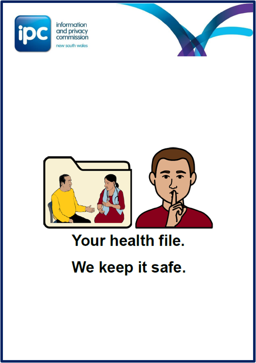 Your health file - we keep it safe Easy English image